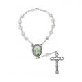  O.L. OF THE HIGHWAY CRYSTAL GLASS BEAD AUTO ROSARY 